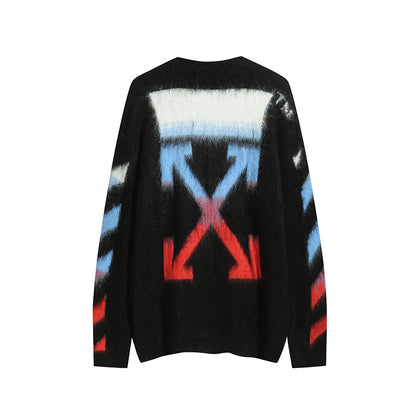 OFF-Whlte Intarsia Knit Sweater#17