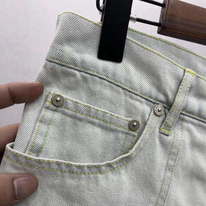 OFF-Whlte Lettering denim shorts#30