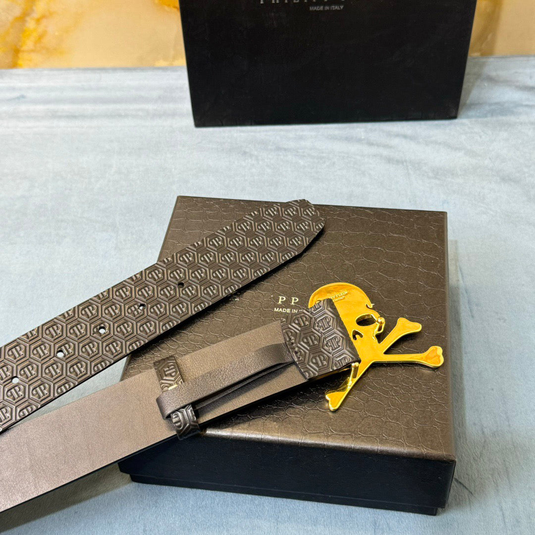 PP Leather Skull Belt#5