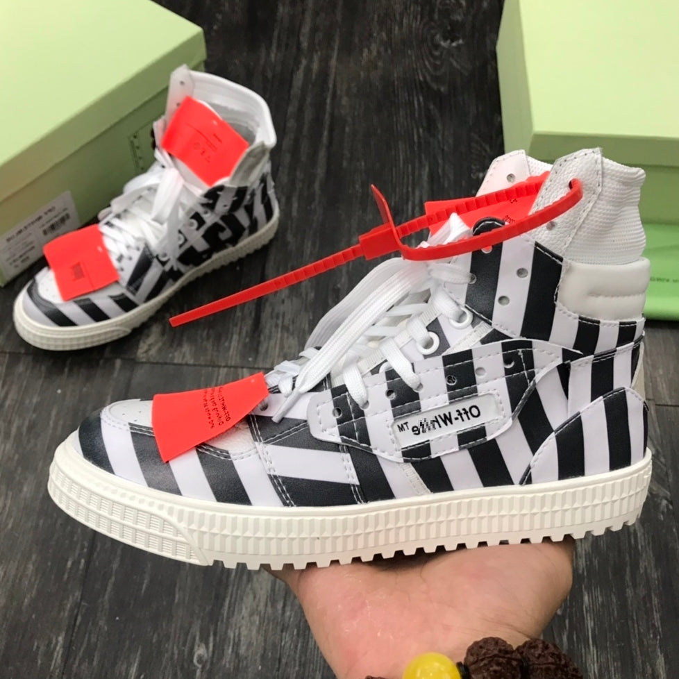 OFF-Whlte Arrow Logo Leather Sneakers #43