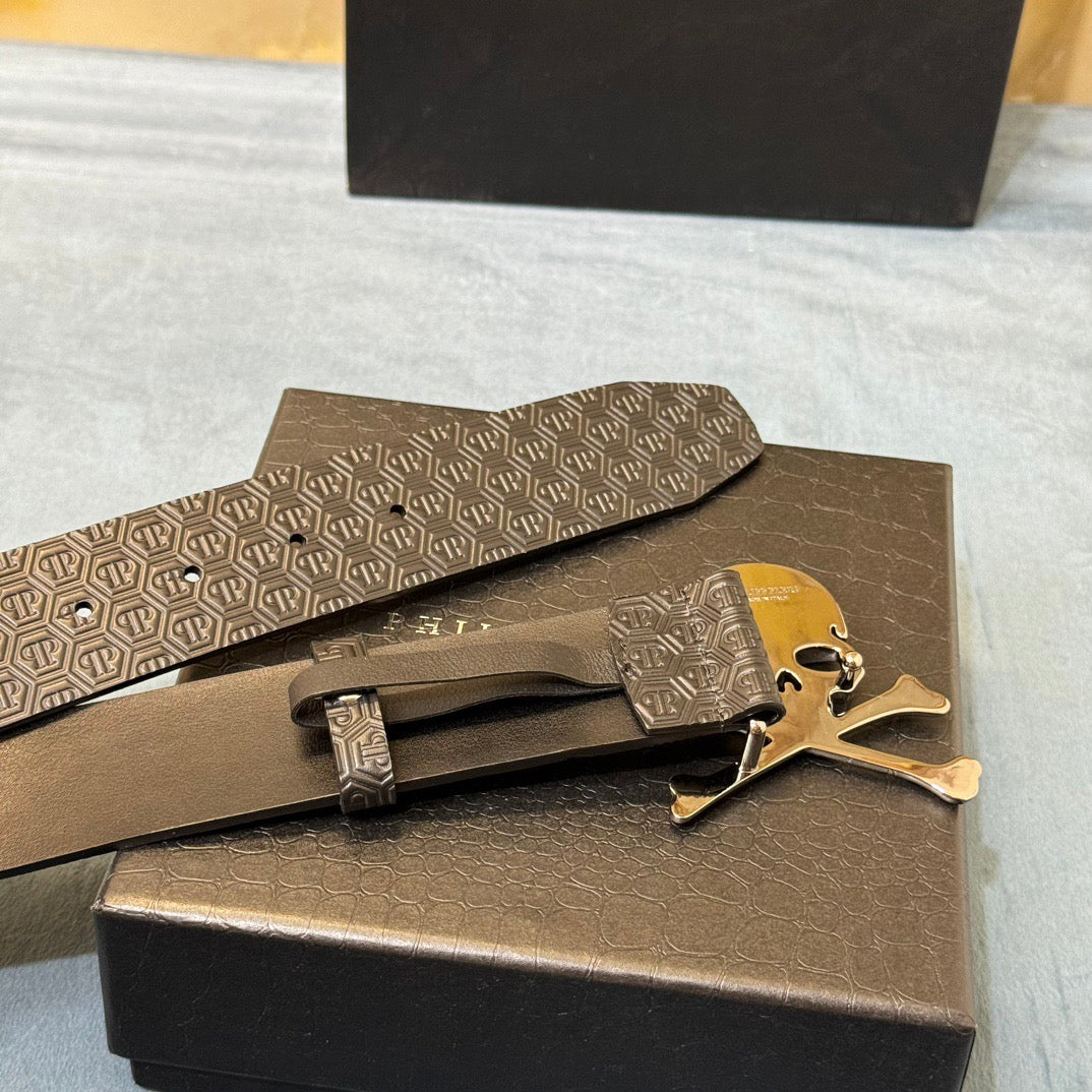 PP Leather Skull Belt#5