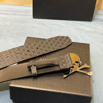 PP Leather Skull Belt#5