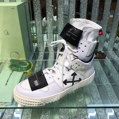 OFF-Whlte Arrow logo high-top sneakers#33