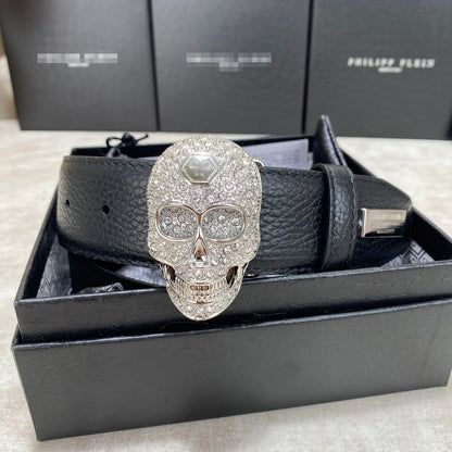 PP Leather Skull Belt