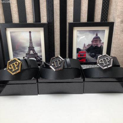 PP Leather Logo Belt#3
