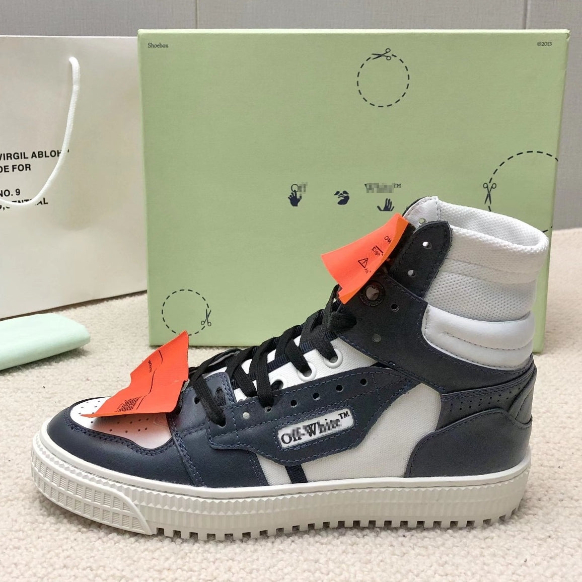 OFF-Whlte Arrow logo high-top sneakers#13