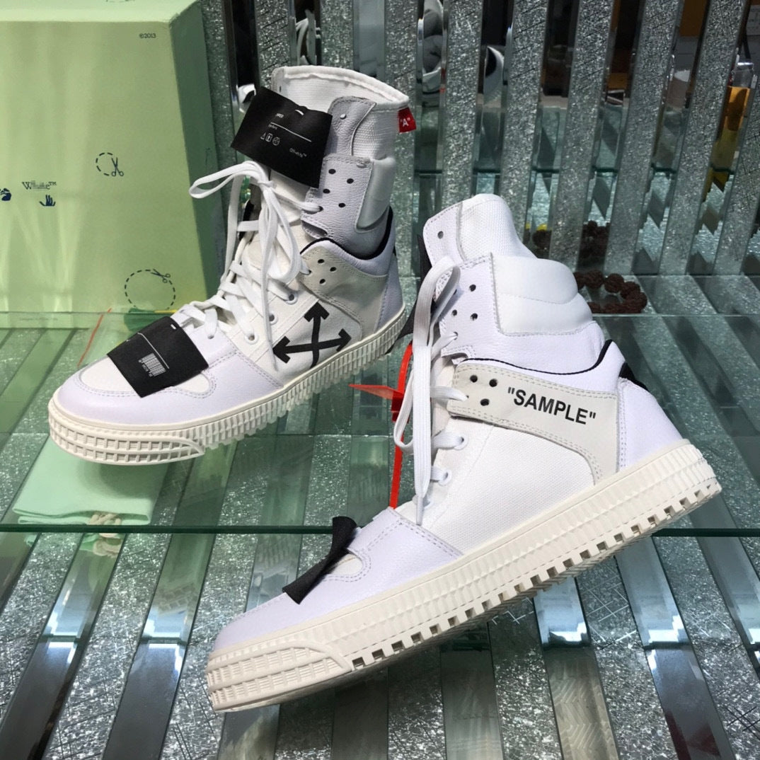 OFF-Whlte Arrow logo high-top sneakers#33
