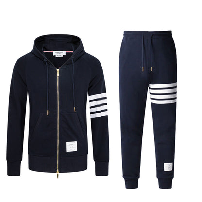 4-Bar Couple Hoodies