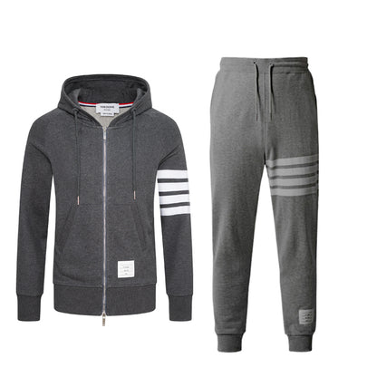 4-Bar Couple Hoodies